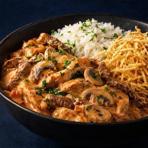 Strogonoff de pollo